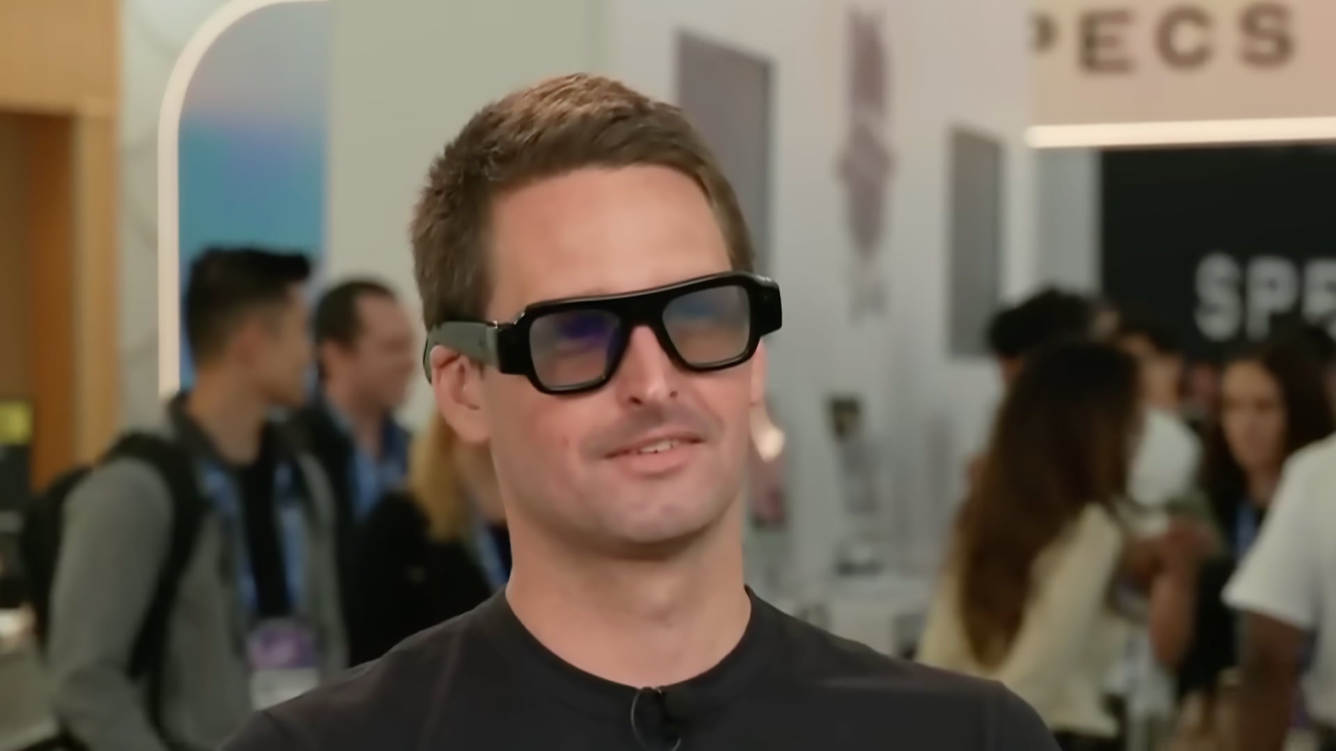 Snap CEO Evan Spiegel wearing Snap Spectacles